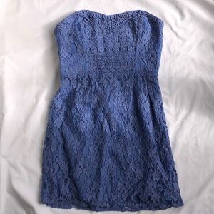 Free People Purple Lace Strapless Dress Size 4